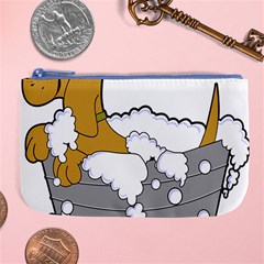 Dog Bath Grooming Large Coin Purse by Simbadda