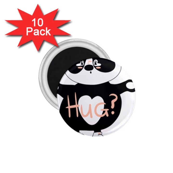 Panda Hug Sorry Cute Cute Bear 1.75  Magnets (10 pack) 