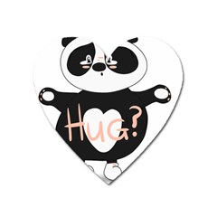 Panda Hug Sorry Cute Cute Bear Heart Magnet by Simbadda