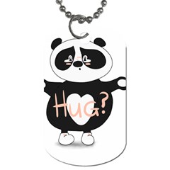 Panda Hug Sorry Cute Cute Bear Dog Tag (one Side) by Simbadda