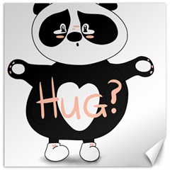 Panda Hug Sorry Cute Cute Bear Canvas 12  X 12   by Simbadda