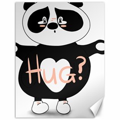 Panda Hug Sorry Cute Cute Bear Canvas 12  X 16   by Simbadda