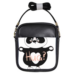 Panda Hug Sorry Cute Cute Bear Girls Sling Bags by Simbadda