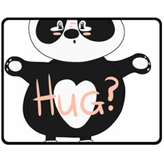 Panda Hug Sorry Cute Cute Bear Fleece Blanket (medium)  by Simbadda