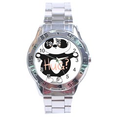 Panda Hug Sorry Cute Cute Bear Stainless Steel Analogue Watch by Simbadda