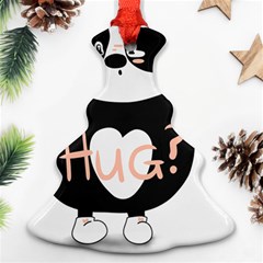 Panda Hug Sorry Cute Cute Bear Christmas Tree Ornament (two Sides) by Simbadda