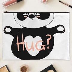 Panda Hug Sorry Cute Cute Bear Cosmetic Bag (xxxl)  by Simbadda