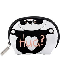 Panda Hug Sorry Cute Cute Bear Accessory Pouches (small)  by Simbadda