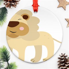 Lion Cute Sketch Funny Ornament (round) by Simbadda