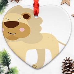 Lion Cute Sketch Funny Ornament (Heart)