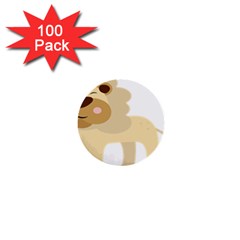 Lion Cute Sketch Funny 1  Mini Buttons (100 pack) 