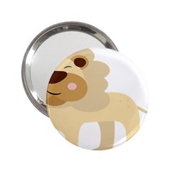 Lion Cute Sketch Funny 2 25  Handbag Mirrors by Simbadda