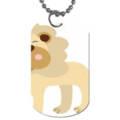 Lion Cute Sketch Funny Dog Tag (two Sides) by Simbadda