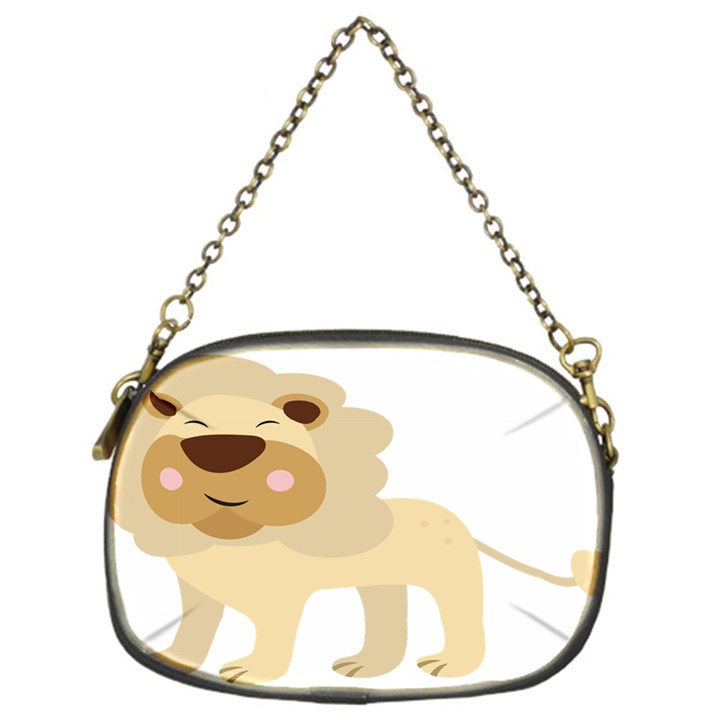 Lion Cute Sketch Funny Chain Purses (One Side) 