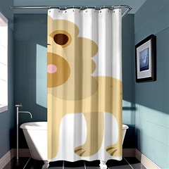 Lion Cute Sketch Funny Shower Curtain 36  x 72  (Stall) 