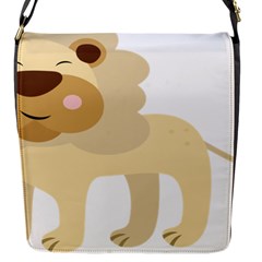 Lion Cute Sketch Funny Flap Messenger Bag (S)