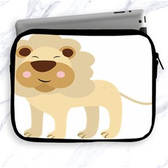 Lion Cute Sketch Funny Apple Ipad 2/3/4 Zipper Cases by Simbadda