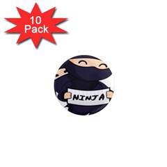 Ninja Baby Parent Cartoon Japan 1  Mini Magnet (10 Pack)  by Simbadda