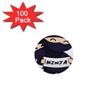 Ninja Baby Parent Cartoon Japan 1  Mini Buttons (100 pack)  Front