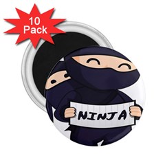 Ninja Baby Parent Cartoon Japan 2 25  Magnets (10 Pack)  by Simbadda