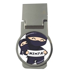 Ninja Baby Parent Cartoon Japan Money Clips (round)  by Simbadda