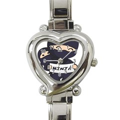 Ninja Baby Parent Cartoon Japan Heart Italian Charm Watch by Simbadda