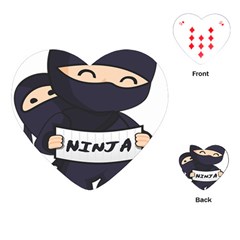 Ninja Baby Parent Cartoon Japan Playing Cards (heart) 