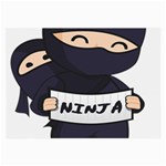 Ninja Baby Parent Cartoon Japan Large Glasses Cloth Front