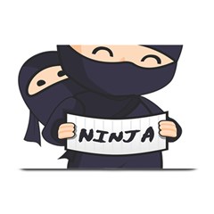 Ninja Baby Parent Cartoon Japan Plate Mats by Simbadda