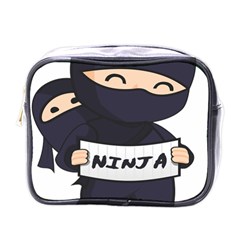 Ninja Baby Parent Cartoon Japan Mini Toiletries Bags by Simbadda