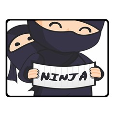 Ninja Baby Parent Cartoon Japan Fleece Blanket (small) by Simbadda