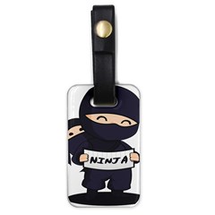 Ninja Baby Parent Cartoon Japan Luggage Tags (one Side)  by Simbadda