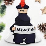 Ninja Baby Parent Cartoon Japan Christmas Tree Ornament (Two Sides) Front