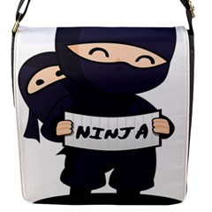 Ninja Baby Parent Cartoon Japan Flap Messenger Bag (s) by Simbadda