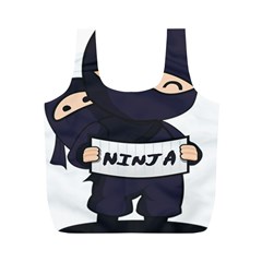 Ninja Baby Parent Cartoon Japan Full Print Recycle Bags (m)  by Simbadda