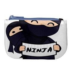 Ninja Baby Parent Cartoon Japan Large Coin Purse by Simbadda