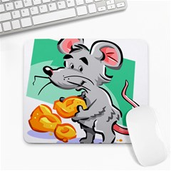 Mouse Cheese Tail Rat Hole Large Mousepads by Simbadda