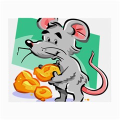 Mouse Cheese Tail Rat Hole Small Glasses Cloth (2-side) by Simbadda