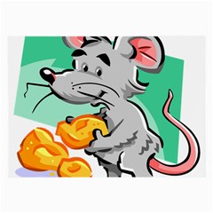 Mouse Cheese Tail Rat Hole Large Glasses Cloth (2-side) by Simbadda