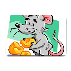 Mouse Cheese Tail Rat Hole Small Doormat  by Simbadda