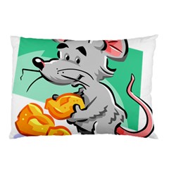 Mouse Cheese Tail Rat Hole Pillow Case by Simbadda