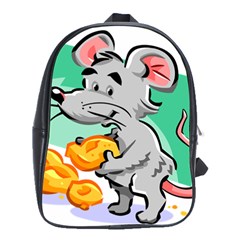 Mouse Cheese Tail Rat Hole School Bag (large) by Simbadda