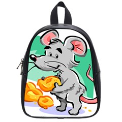 Mouse Cheese Tail Rat Hole School Bag (small) by Simbadda