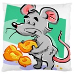 Mouse Cheese Tail Rat Hole Large Cushion Case (One Side) Front