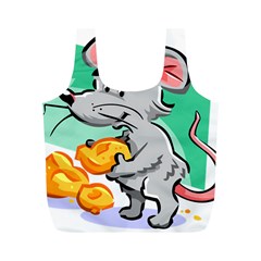 Mouse Cheese Tail Rat Hole Full Print Recycle Bags (m)  by Simbadda