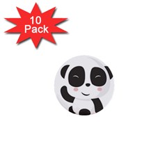 Panda Bear Funny Cute 1  Mini Buttons (10 Pack)  by Simbadda