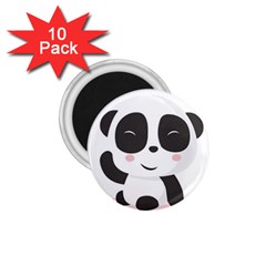 Panda Bear Funny Cute 1 75  Magnets (10 Pack)  by Simbadda