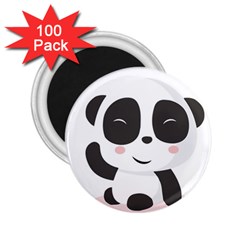 Panda Bear Funny Cute 2 25  Magnets (100 Pack)  by Simbadda