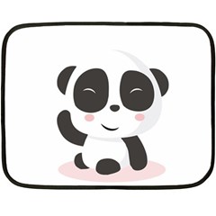 Panda Bear Funny Cute Fleece Blanket (mini) by Simbadda