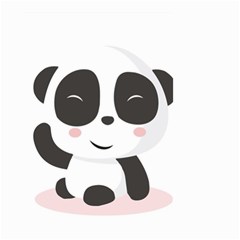 Panda Bear Funny Cute Small Garden Flag (two Sides) by Simbadda